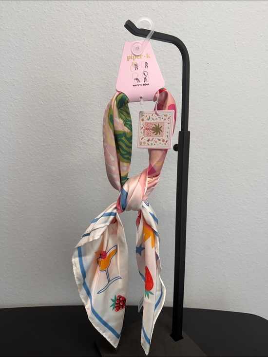 Piper K Accessories - Piper K | La Dolce “Take Me To The Beach” Palm Tree Cocktail Summer Fun Scarf🌴☀️